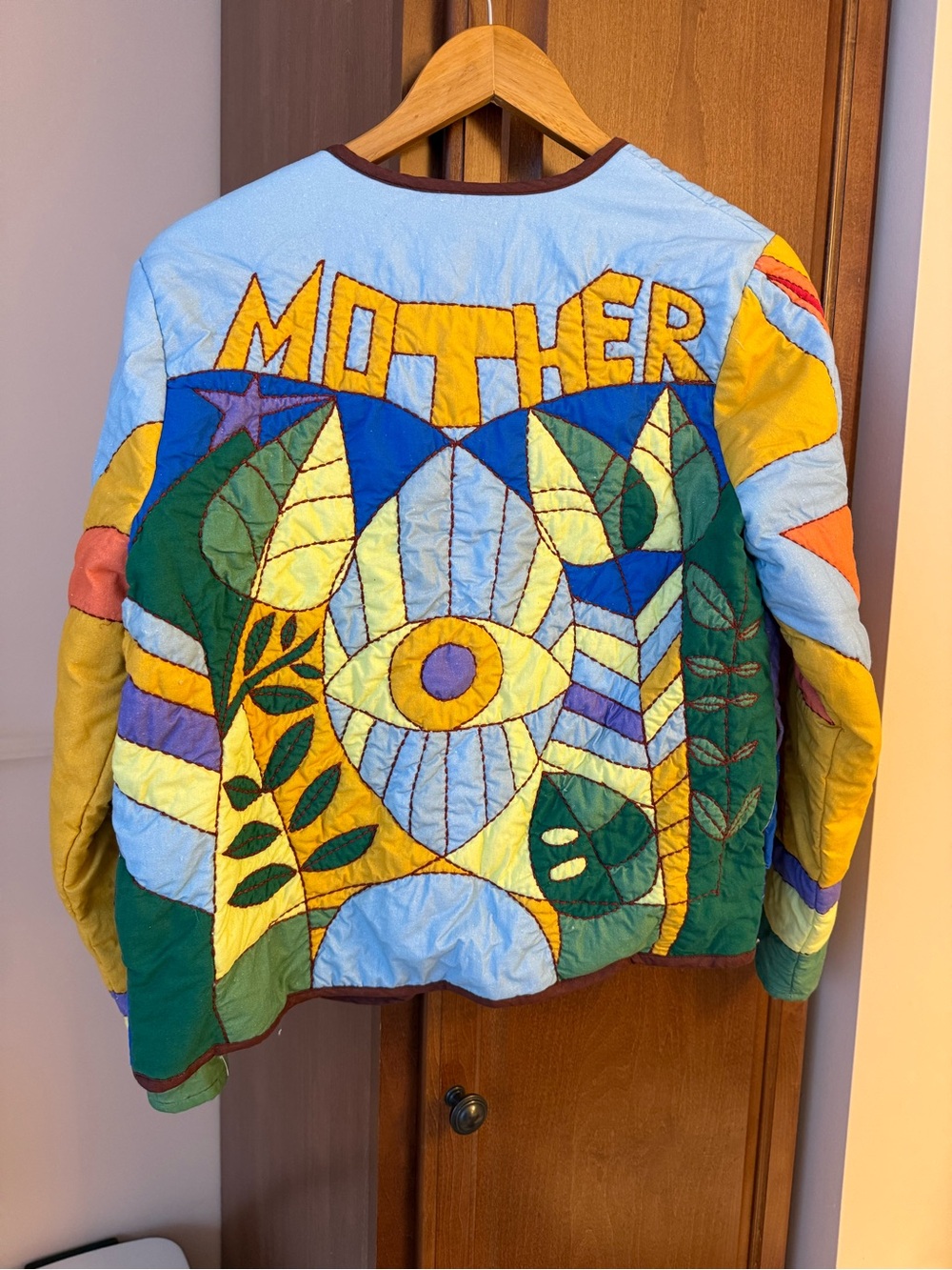 MOTHER Multicolor Patchwork Quilted Bomber Jacket - Picture 2 of 3
